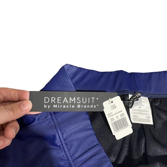 Dreamsuit Miracle brand NWT high waisted plus size swim bottoms blue - Picture 3 of 4